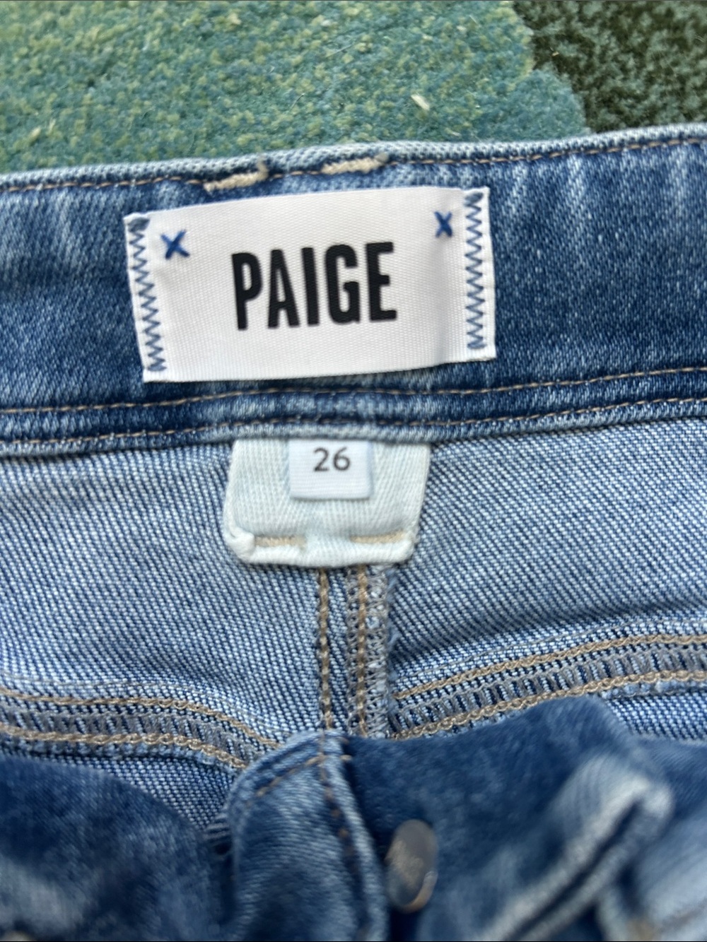 PAIGE Anessa Wide Leg Jeans in Light Blue Denim - Picture 2 of 8